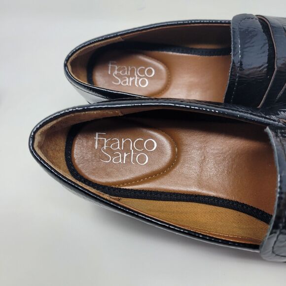 Franco Sarto Black Platform Loafers - Picture 6 of 9